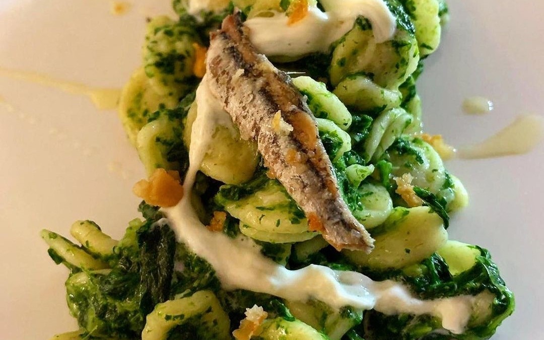 Orecchiette con le cime di rapa e acciughe